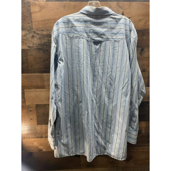 White House Men's Long Sleeve Pearl Snap‎ Dress Shirt Size X-Large - Picture 3 of 3